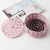 1PC Wrought Iron Mosquito Coil Box, Mosquito Coil Disc Holder, Gray Disc with Lid, New Fireproof Sandalwood Burner