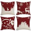 Christmas Pillow Covers 18 X 18 Inches Set of 2 - Xmas Series Cushion Cover Case Pillow Custom Zippered Square Pillowcase