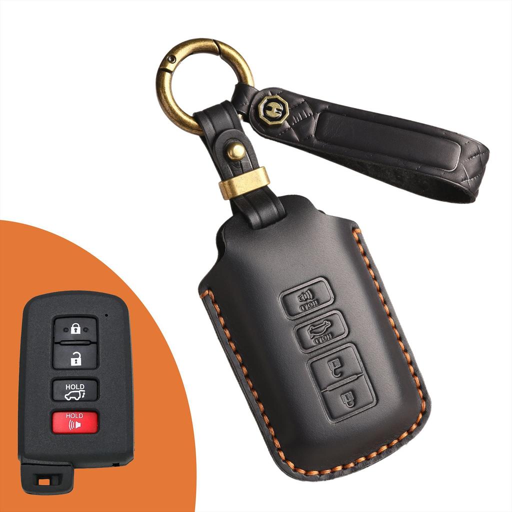 The New Retro Key Cover Is Suitable for the Old Toyota Car Handmade Real Cowhide Key Protection Bag.