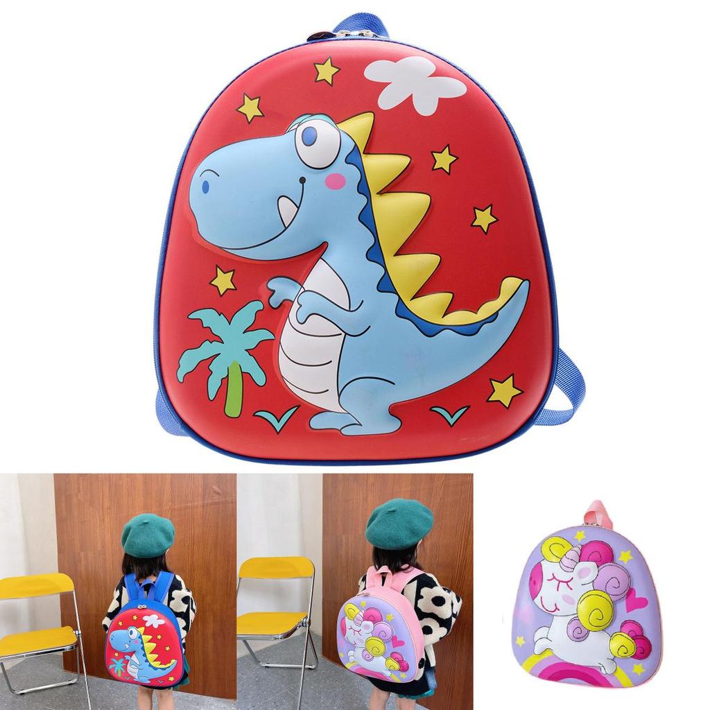 Lightweight Wear-resistant Anti-theft Shockproof Children's Backpack Dinosaur Design Polyester Fiber