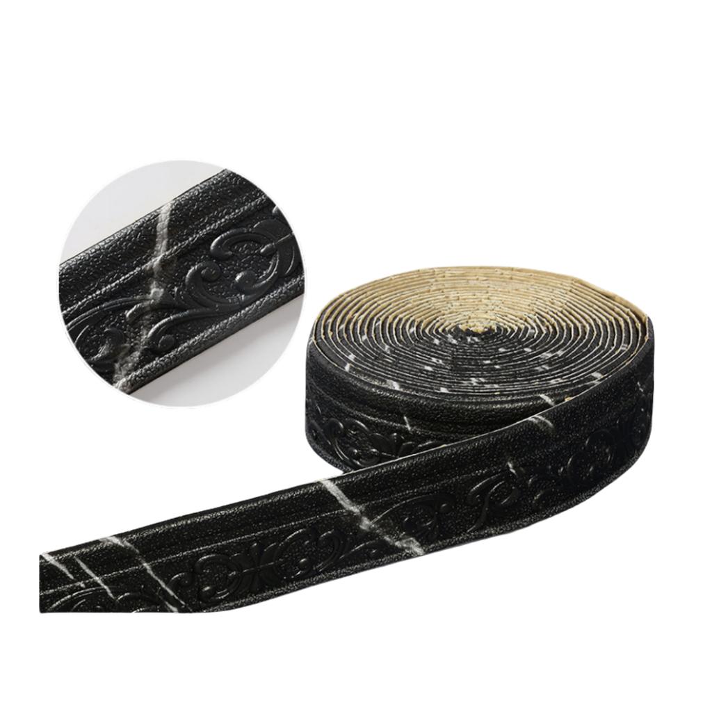 1PC 10m/393.7inch 3D Self Adhesive Sticker Wall Trim Line Skirting Border Decor Household Living Room DIY TV Background Stickers