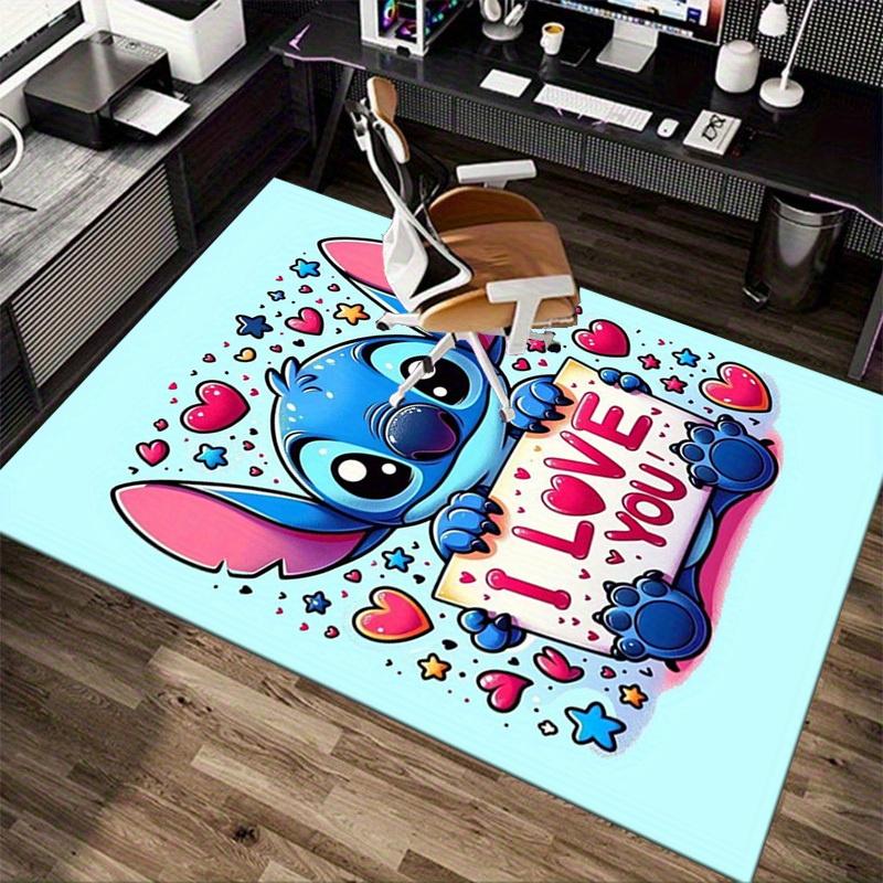 1pc. Cute Stitch Holding "I Love You" Sign - Perfect for Home Decor, Office Carpet, Chair Cover, Outdoor Rug, Gift Ideaz0410131