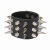 DIEZI Punk Goth Bat Skeleton Wrap Bracelet Women Men Vintage Harajuku Black PU Leather Chain Bracelet Bangles Halloween Jewelry