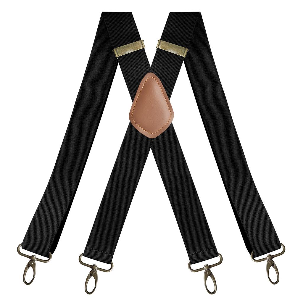 Herren Vier-Clip Hakenverschluss Riemen, Verstellbarer X-Typ Einfarbig Universal Riemen Clip Bronze Schnalle