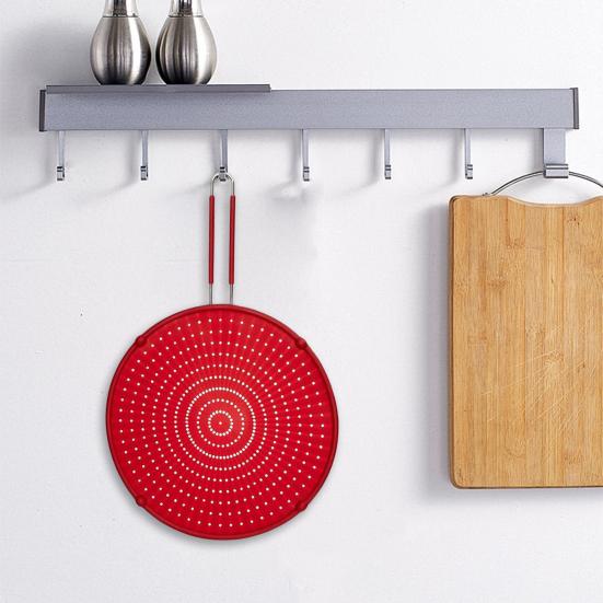 Protezione dagli schizzi di grasso, resistente al calore, antiaderente, per uso alimentare, con manico lungo, in acciaio inossidabile, impedisce gli schizzi di olio, padella antiaderente