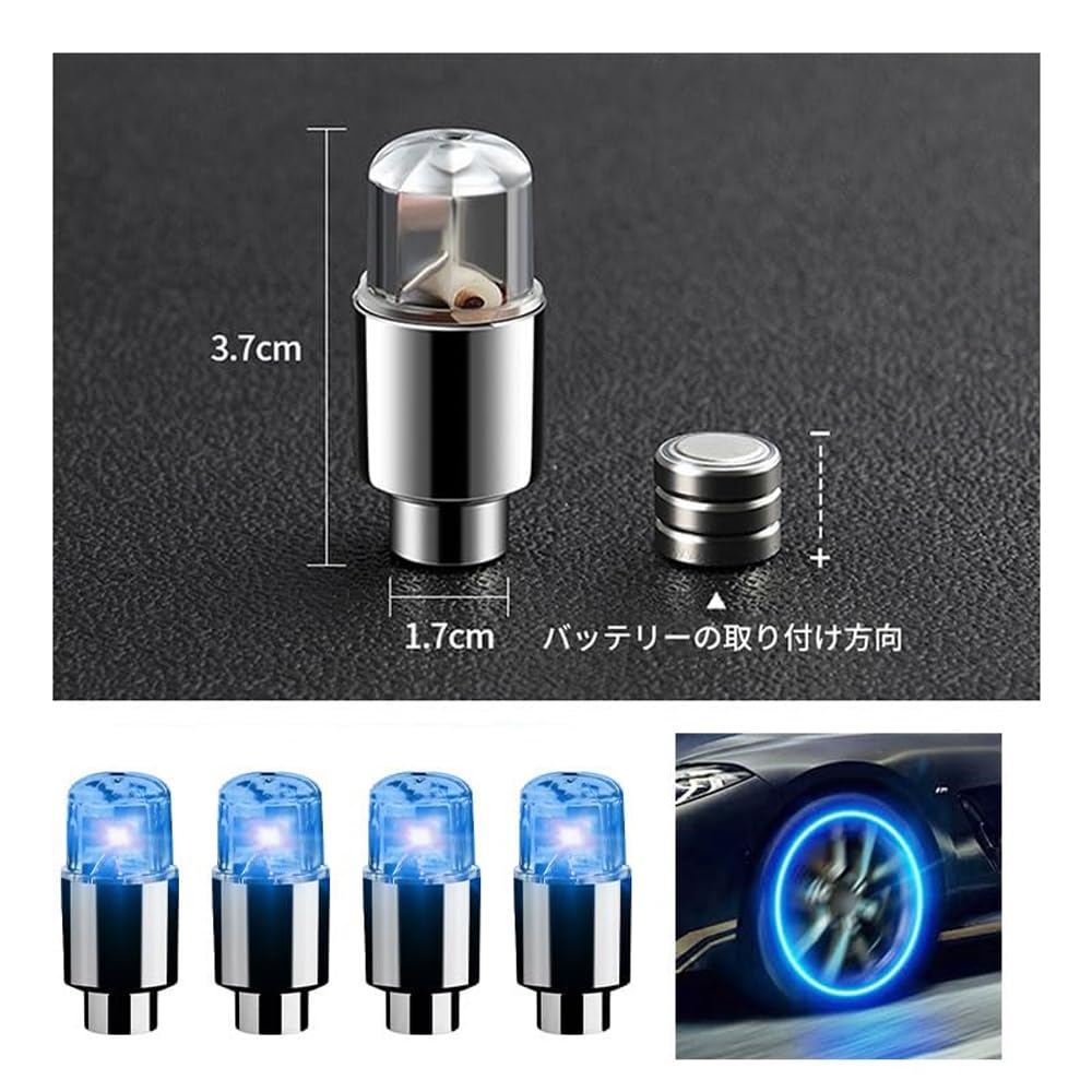 2pcs Car Tire Valve Cap LED Valve Cap Intelligent Dual