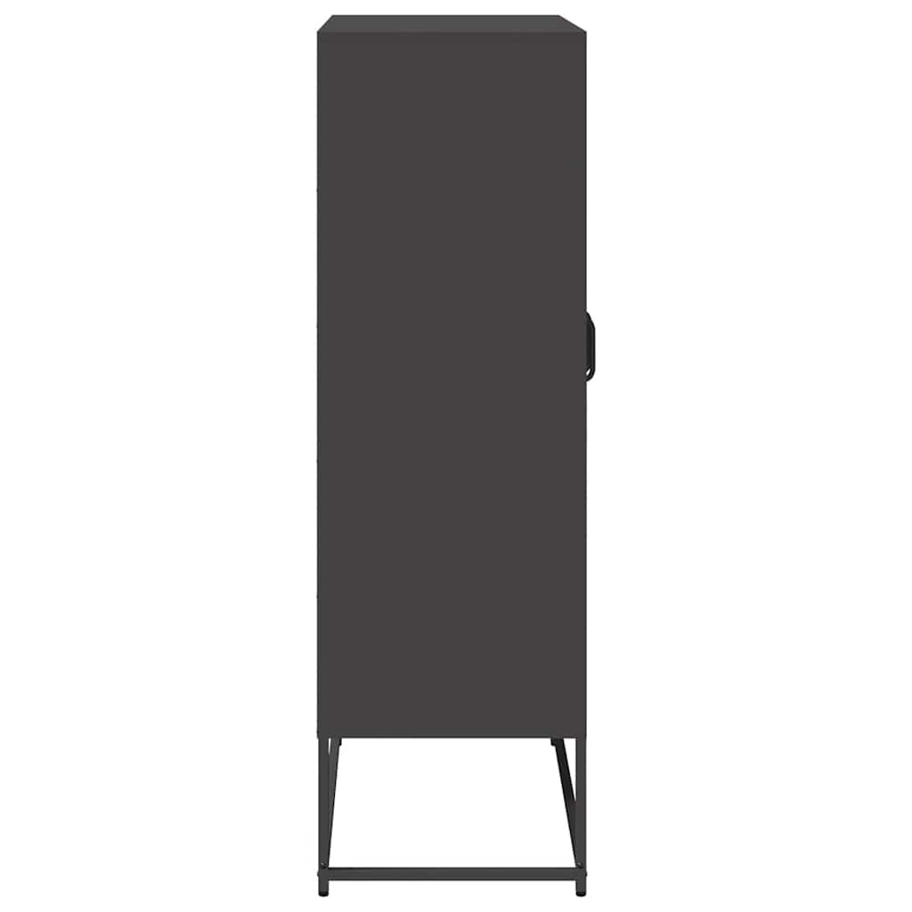 Szafka, Czarna, 68X39X123 Cm, Stal