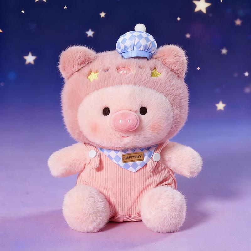 

Cute And Charming Stuffed Animal Clothed Pig Plush Toy Doll 23-50cm Adorable Birth Date Xmas Present designed for Children Girls Gentle Home Decor 23cm розовый
