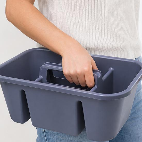 Storage Box, Large Capacity Cleaning Organizer, with Ergonomic Handle Multi-Compartment Design, for Bathroom Kitchen And Household Supplies