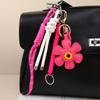 Exquisite PU Leather Sunflower Pendant Creativity Woven Rope Tassel Design Bag Hanging Piece Madam Accessories A274 Bag Charm
