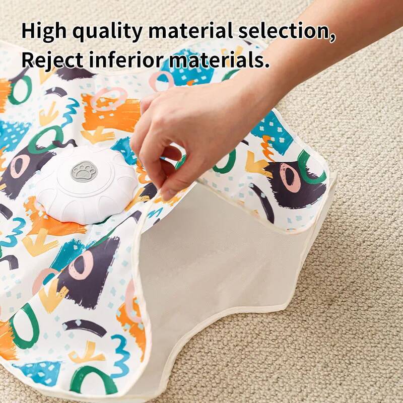 Pet Cat Toys Interactive Hide and Seek Cat Toy with Mouse Squeaky Motion Activated Moving Concealed Feathers Kitten Teaser Toy