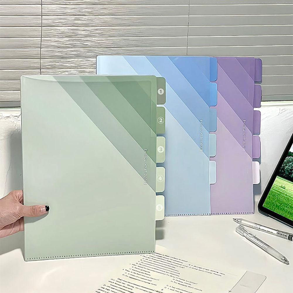 Page folder thickened gradient L-shaped vertical student test paper folder storage book large capacity