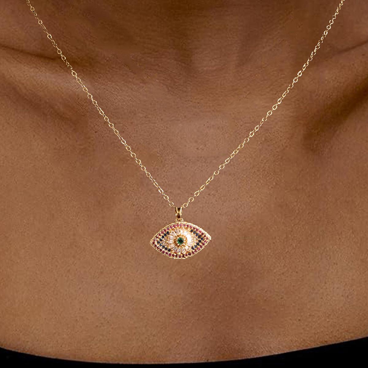 Европейский и американский кулон-подвеска на ключицу  Глаз Дьявола  Персональность Тренд Универсальная Мода Простой