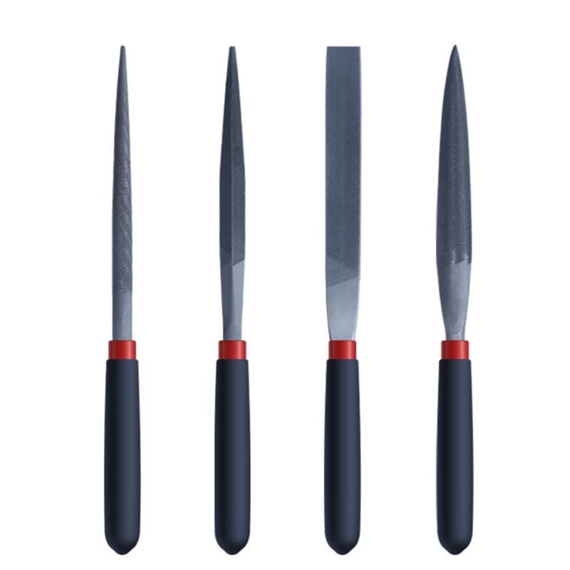 4Pcs Mini Needle Files Set Bearing Steel Metal Woodworking Stone Trimming