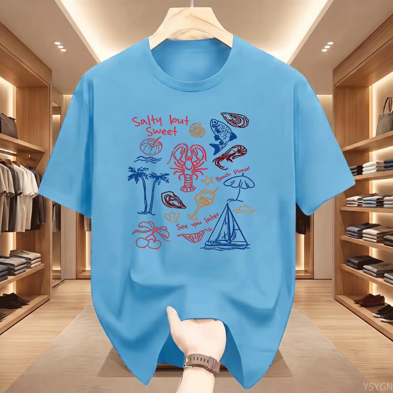 Salty But Sweet T Shirt Unisex Unisex Retro Summer Beach Unisex Tee Coastal Girl Ladies Vibes Tshirt Sea Food Tees Clothing Tops