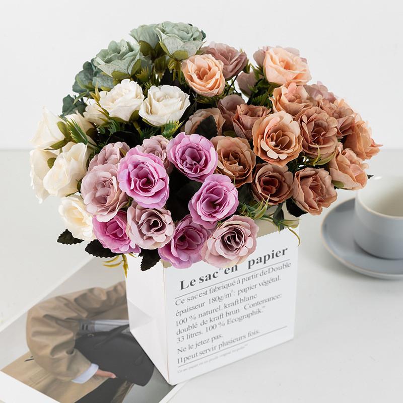 Flower Rose Simulation Wedding Bride Holding Flowers Living Room Decoration