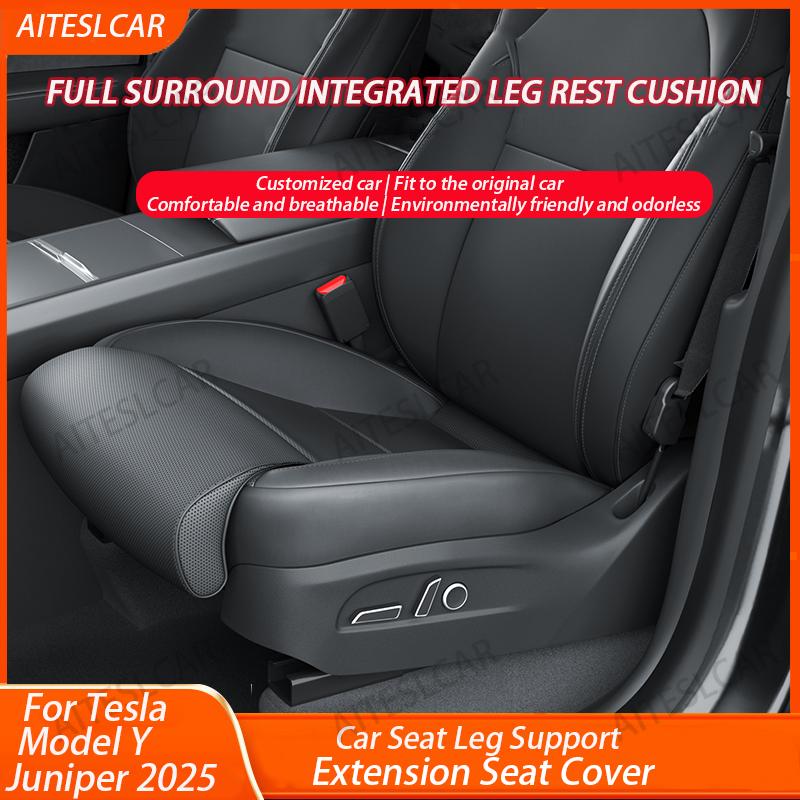 For New Tesla Model Y Juniper 2025+ Leg Support Extension Seat Cover Memory Foam Extender Cushion Car Interior Accessories