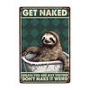 pc Vintage Sloth Metal Sign Thats What I Do I Read Book I Know Things for Home Wall Decor Mural Inspirational Quotes x Inch