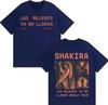 Rapper Shakira Trendy Double Sided Print Tees Fashion Crewneck T-shirt Hipster Unisex Gothic Casual Y2K Cozy Short Sleeve Tshrit