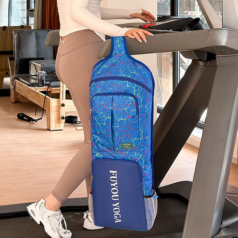 Fitness Training Yoga Mat Storage Bag Large Capacity Yoga Mat Carry Tote Bag with Zipper Pocket/Mesh Pocket/Handle for Women Men