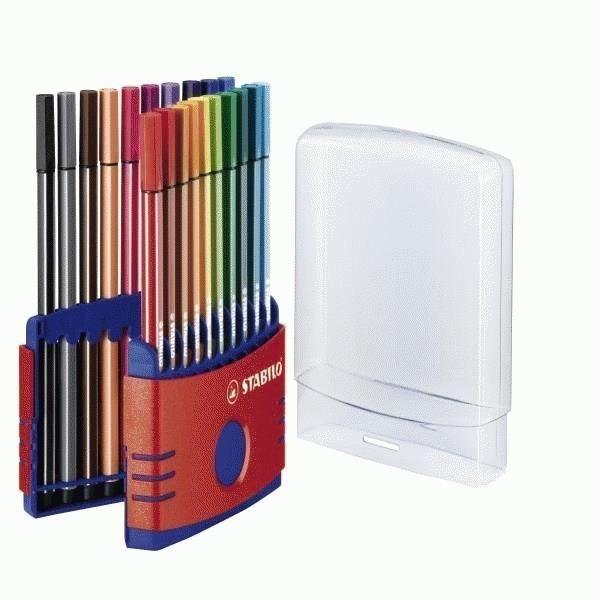 Feutres de coloriage - STABILO - Parade Pen-68 - 20 couleurs - Pointe 1mm - Multi