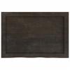 Vidaxl Półka, Ciemnobrązowa, 60X40X(2-4) Cm, Wykończone Drewno Dębowe