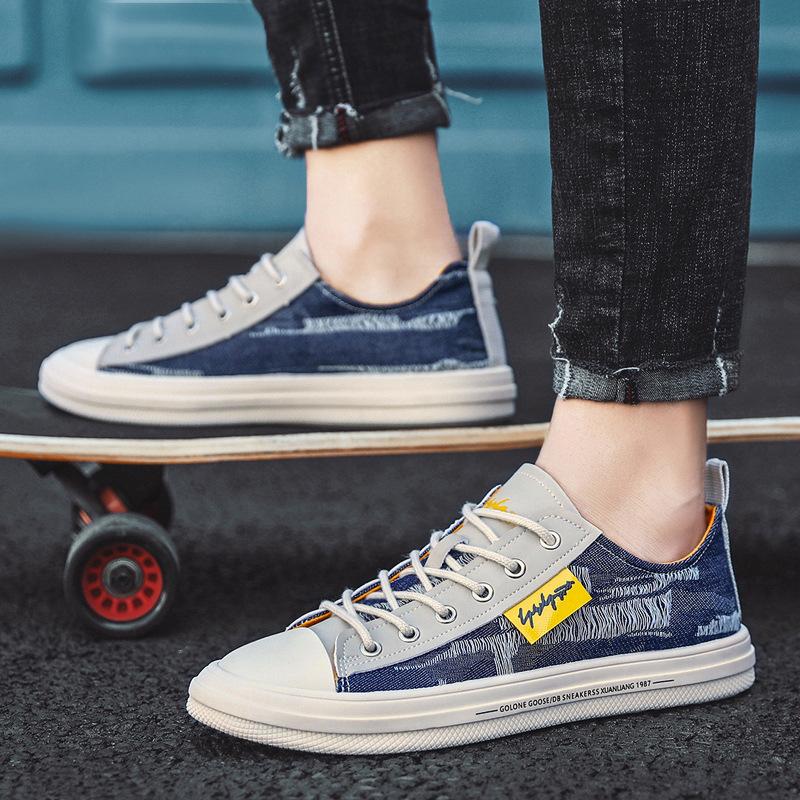 Модные весенние новые спортивные парусиновые туфли для мальчиков корейская повседневная — фото 5