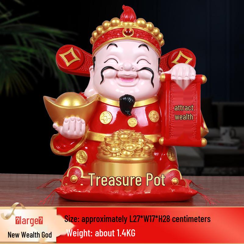 2024 God of Wealth New Year Decorations: Creative & Cute Ornaments for Home, Living Room, or Shopping Mall Window Displays
