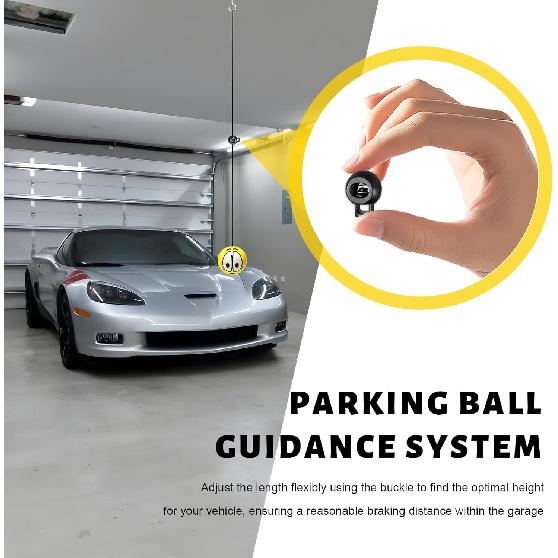 2 PCS Garage Parking Aid, Funny Parking Guide Balls Car Stoppers with Screw Hooks & Cord Locks, Retractable Garage Stop Indicators Universal