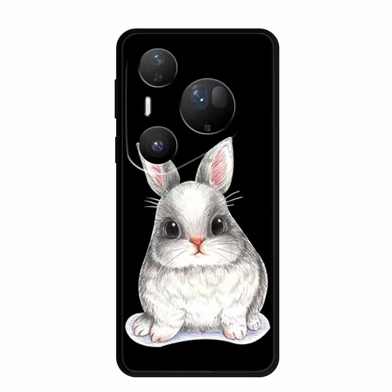 For Huawei Pura 80 Ultra 5G Case Coque Cartoon Cat Painted Black Silicone Soft Back Cover For Huawei Pura 80 Ultra Cases Shells