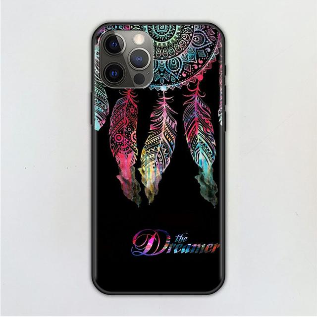 Handyhülle für iPhone 14 12 Mini 11 Pro X Xs Max Xr 8 7 6 6s Plus Schwarz TPU Fundas Capa Hamsa Hand Amulett Psychedelic Art