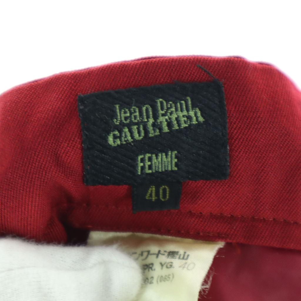 Jean Paul Gaultier Uzun Pantolon 40 Kırmızı Kadın Kullanılmış