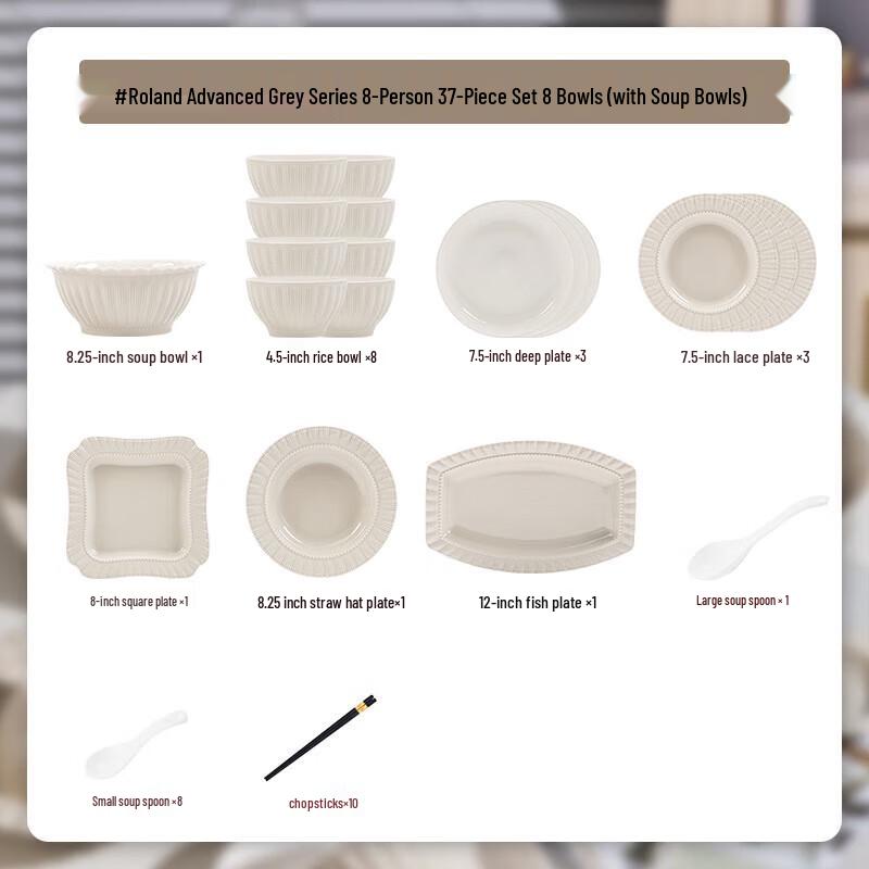 Moderanka 45-delt nordisk keramisk servisesett