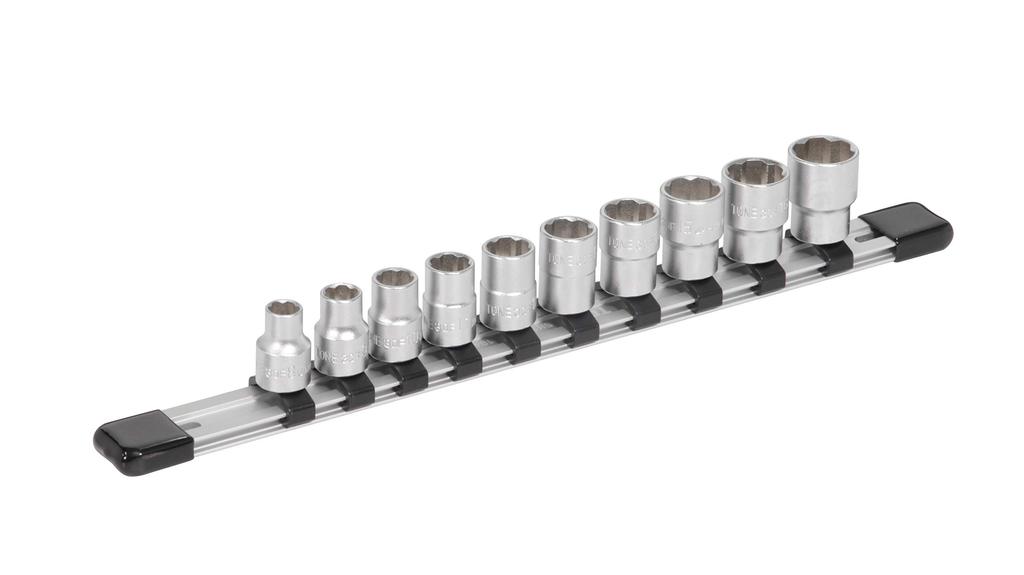 Tone Quick Fit Socket Set (with Holder) HQF310, 9.5mm (3/8") Drive, 10 Pieces