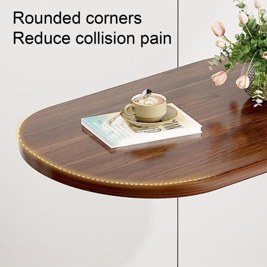 Mesa Lateral em Forma de C Sala de Estar Quarto Canto do Escritório Estrutura de Metal Mesa de Centro Mesa de Cabeceira Moderna Mesa Lateral Oval para Sofá Sofá Espaço Pequeno