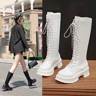 Luxury Women's Boots  New Comfortable Gothic Style Shoes Trendy Versatile Motorcycle Boots for Women Platform Mid-calf Boots