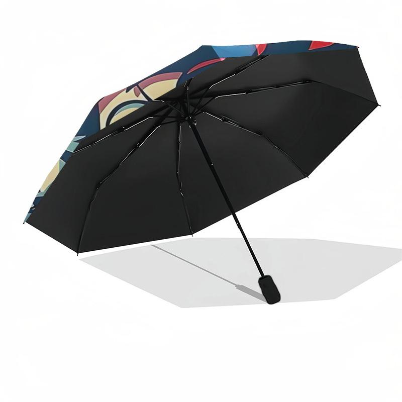 1pc Ultimate Anime Character Automatic Folding Umbrella, Portable 3-Fold Design, 8-Bone Iron Frame Outdoor Umbrella, Perfect Gift for Fans, Travelers,