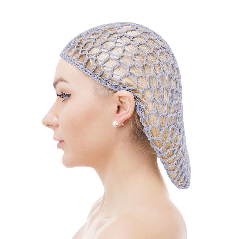 New Women's Handmade Crochet Hairnet Snood Cap Elastic Band Mesh Head Cover Hair Net Wrap Nylon Sleeping Caps Beauty Hair Net