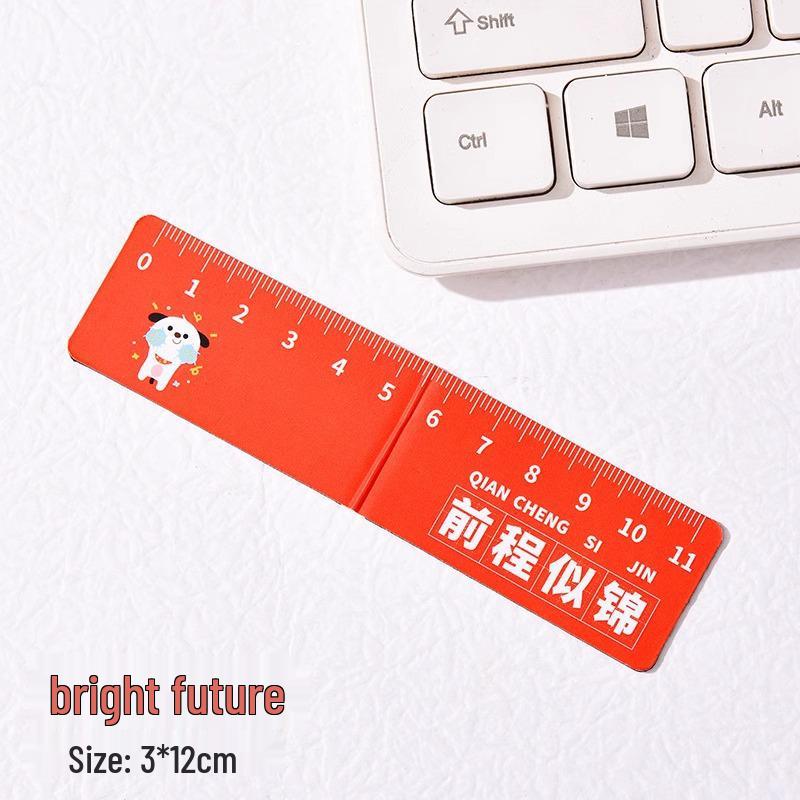Creative Cartoon Magnetic Bookmark & Ruler - Cute and Inspirational Folding Page Clip