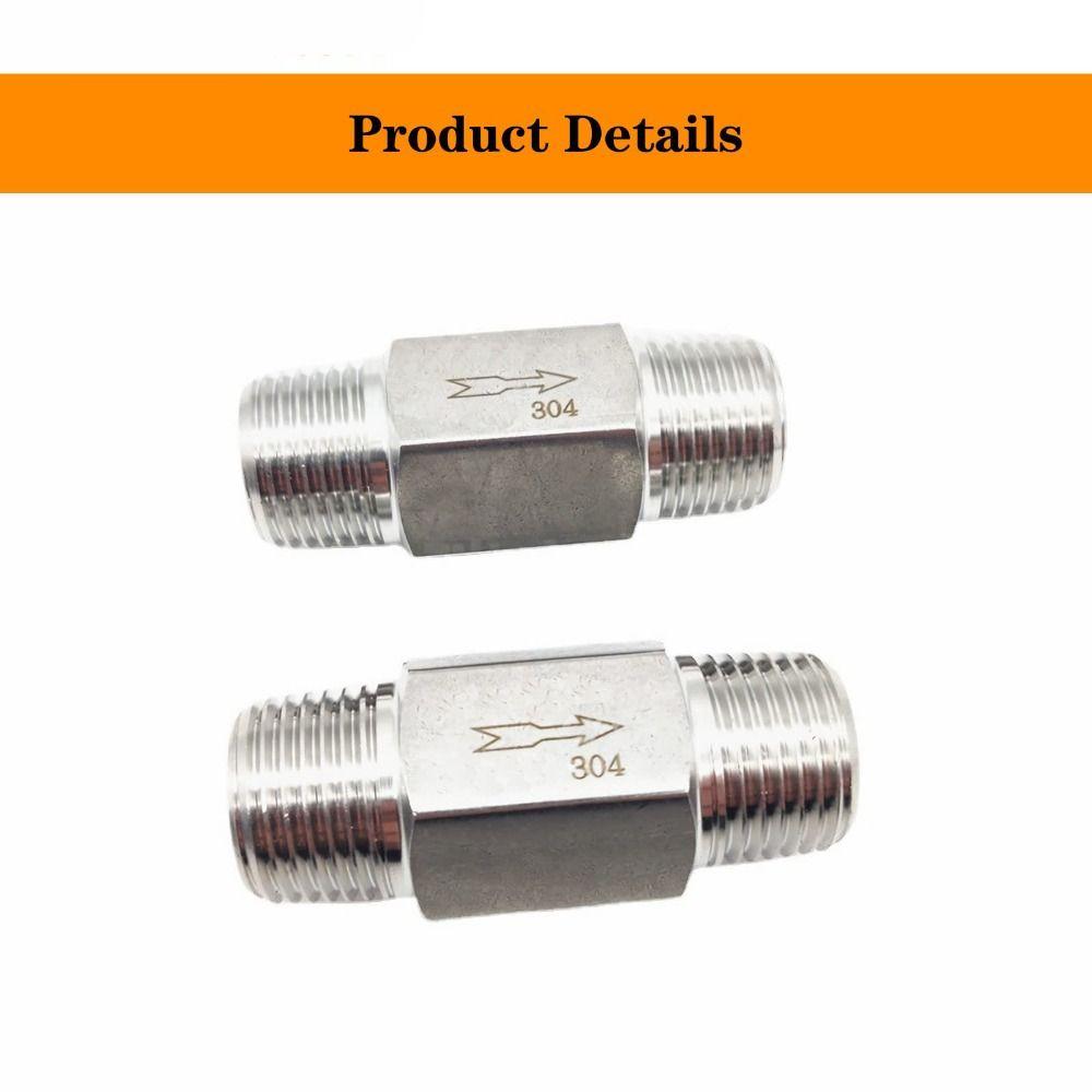 Βαλβίδα Μονής Κατεύθυνσης από Ανοξείδωτο Ατσάλι 304 1/4 Ίντσας NPT Βαλβίδα Αντεπιστροφής Ανθεκτική Βαλβίδα Ελέγχου Λάδι Νερό Αέριο