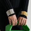 3/4/6/8Pcs Vintage Exaggerated Cuff Bracelet Multilayer Geometric Wide Bangles  Jewelry Accessories
