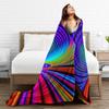 Super Warm BlanketStudents Decorative Whirlpool Dizziness Pattern Throw Blanket  Flannel Bedspread For Couch Bed Sofa Cover