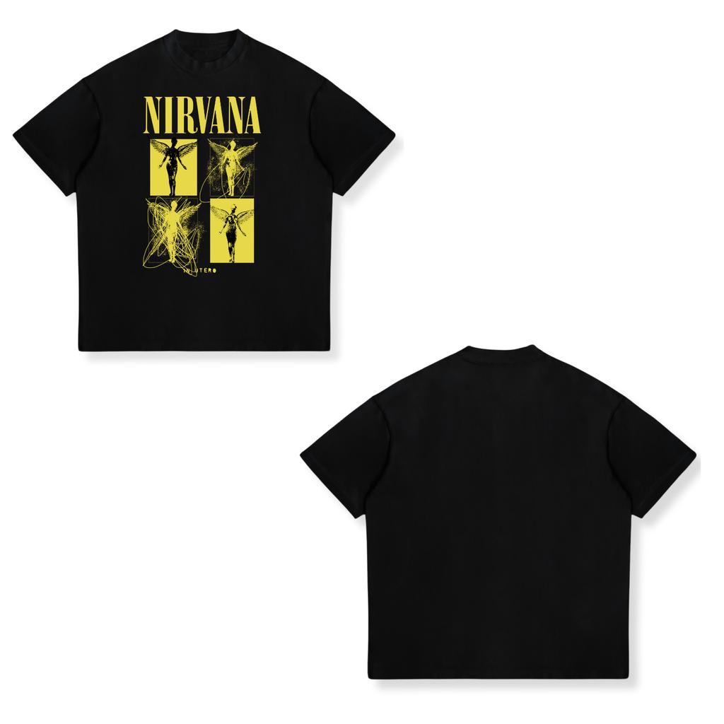 Nirvana kapela Grafické tričko Nové čistá bavlna krátký rukáv Muži Ženy Bavlna Volné Y2K pohodlné tričko