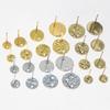 20pcs 6-12mm Stainless Steel Earring Studs Pins Craft Findings for Stud Earrings DIY Jewelry Making Accessories Findings