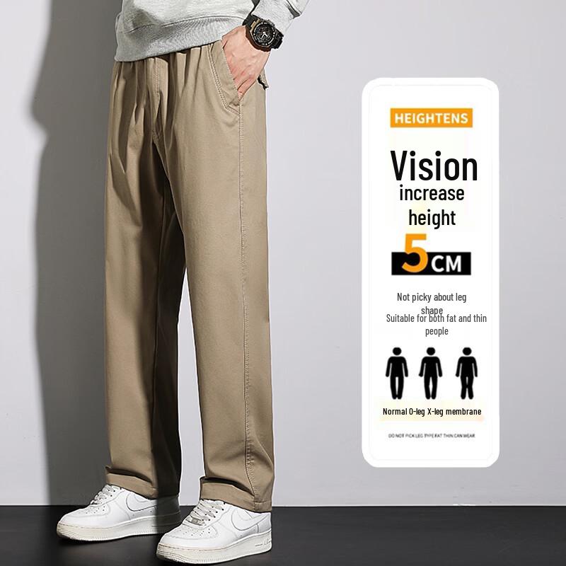Yalu Men's Loose-Fit Pure Cotton Straight Cargo Pants
