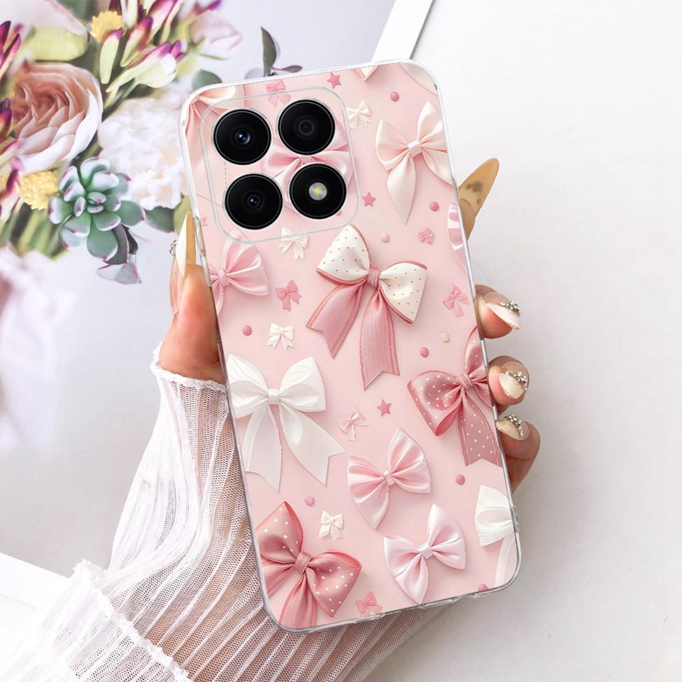 For Honor X8a 4G Case Transparent Cute Cat Fashion Butterfly Funny Painted Casing CRT-LX1 CRT-LX2 CRT-LX3