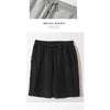 Mens Solid Color Cotton Elastic Waist Casual Shorts