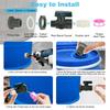 1 Set, PVC Water Barrel Spigot Kit, Connector Drain Adapter With Inner Connection For Garden, Rain Barre, Garden Tool Supplies
