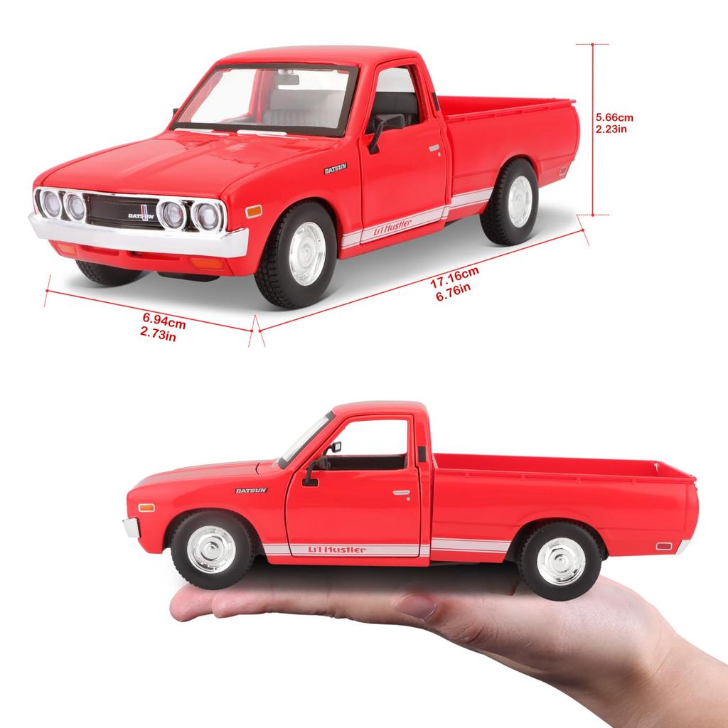 Maisto 1/24 Scale Diecast Model Car of the Datsun 620 Pickup (Red) - Finished Model (Product Code: 31522)