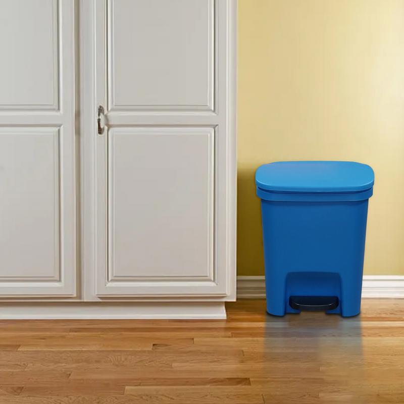 Bathroom Trash Can Hot Kitchen Trash Bin Rectangular Slim Garbage Can with Soft-Close Foot Pedal for Toilet Bedroom Living Room